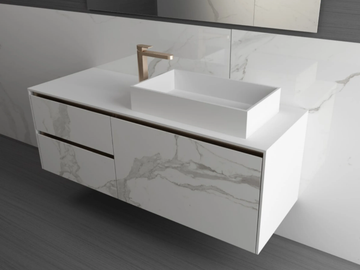 VICTORIA - Single wall-mounted porcelain stoneware vanity unit by MOMA Design - view 2